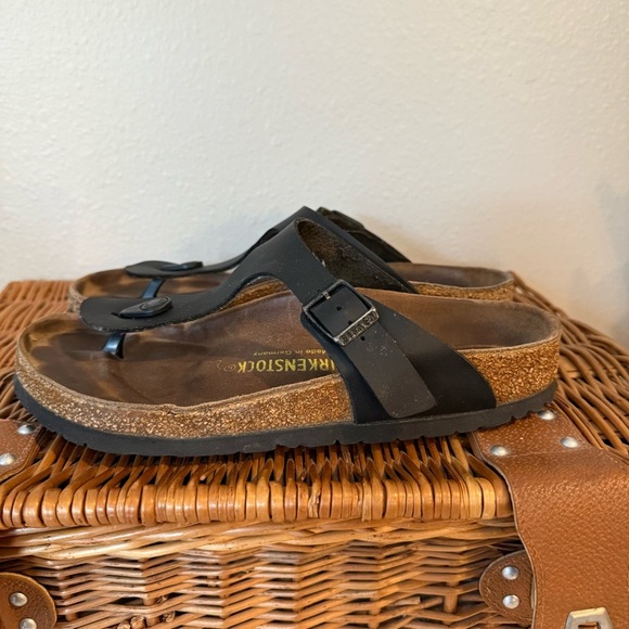 Birkenstock Gizeh Women's Slip On Sandals Black EU 38 US 7 Comfort Beach Beach - Picture 3 of 8